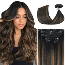 Load image into Gallery viewer, Remy Human Hair Clip-in Hair Extensions
