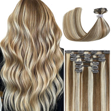 Load image into Gallery viewer, Remy Human Hair Clip-in Hair Extensions
