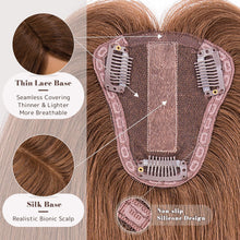 Load image into Gallery viewer, Human Hair Womens Topper for Thinning Hair Loss 8  x 10 cm
