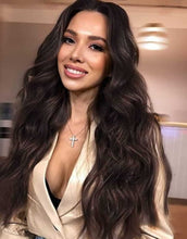 Load image into Gallery viewer, Long Wavy Dark Brown Human Hair Wig, Deja Human Hair Wig Styles Wigs
