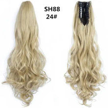 Load image into Gallery viewer, Long Wavy Claw Clip on Hair Extension High-Temperature Fiber 22 Inch Ombre Ponytail Ponytail Extension Wig Store
