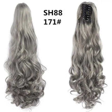 Load image into Gallery viewer, Long Wavy Claw Clip on Hair Extension High-Temperature Fiber 22 Inch Ombre Ponytail Ponytail Extension Wig Store
