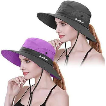 Wide Brim UV Protection Sun Hat Hat Wig Store