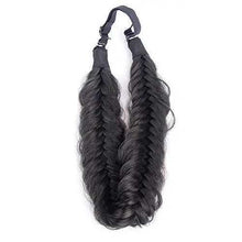 Load image into Gallery viewer, Wide Fishtail Braided Headband Elastic Stretch Hairpiece Headband Wig Store
