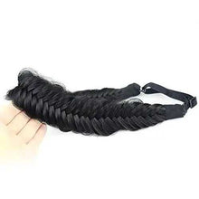 Load image into Gallery viewer, Wide Fishtail Braided Headband Elastic Stretch Hairpiece Headband Wig Store
