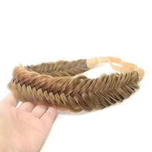 Load image into Gallery viewer, Wide Fishtail Braided Headband Elastic Stretch Hairpiece Headband Wig Store
