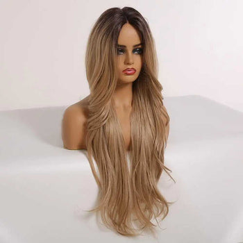 Wig Style -AO 332 - Long Rooted Ombre Lace Front Synthetic Wig Lace Wig Wig Store