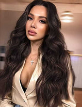 Load image into Gallery viewer, Long Wavy Dark Brown Human Hair Wig, Deja Human Hair Wig Styles Wigs
