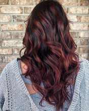Load image into Gallery viewer, Egypt Full Lace Human Hair Wig – 24-Inch Chocolate Brown with Auburn Highlights
