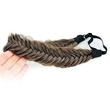 Load image into Gallery viewer, Wide Fishtail Braided Headband Elastic Stretch Hairpiece Headband Wig Store
