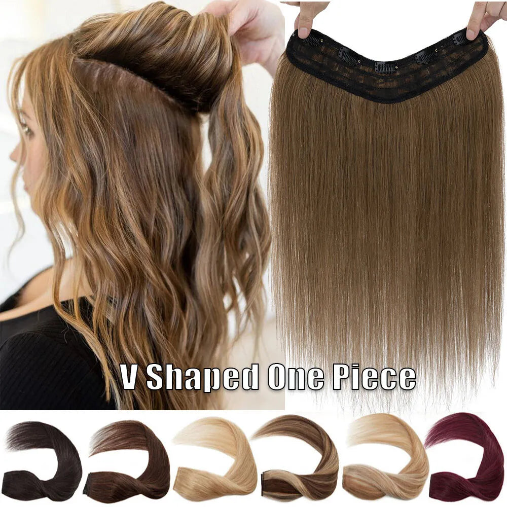 v shaped humn hair extension