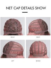Load image into Gallery viewer, 26 Inch Butterfly Haircut Pink Long Curly Wigs With Bangs

