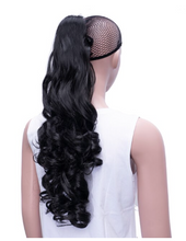 Load image into Gallery viewer, High Temperature 180g Long Curly Clip In Hair Extension Pony Tail Wig Store
