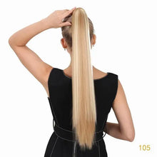 Load image into Gallery viewer, 24 inch long straight claw clip in ponytail extension 105 / 24inches
