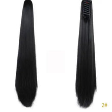 Load image into Gallery viewer, 24 inch long straight claw clip in ponytail extension 2 / 24inches
