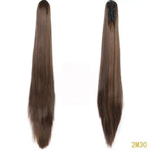 Load image into Gallery viewer, 24 inch long straight claw clip in ponytail extension 2m30 / 24inches
