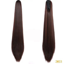 Load image into Gallery viewer, 24 inch long straight claw clip in ponytail extension 2m33 / 24inches
