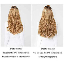 Load image into Gallery viewer, 3/4 Curly Wavy Clips in on Synthetic Hair Extensions Hair Extensions Wig Store
