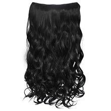 Load image into Gallery viewer, 3/4 curly wavy clips in on synthetic hair extensions
