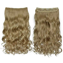 Load image into Gallery viewer, 3/4 curly wavy clips in on synthetic hair extensions
