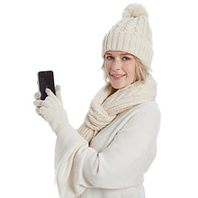 Load image into Gallery viewer, Fleece Lined Cable Knit Beanie Hat Scarf Glove Set
