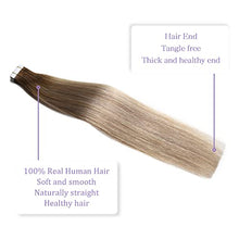 Load image into Gallery viewer, Human Hair Tape in Extensions Ombre Baylage Hair 14 Inch Tape in Extensions Wig Store
