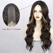 Load image into Gallery viewer, Long Brown With Face Framing Blonde Highlights Wig Store

