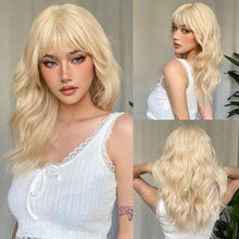 Load image into Gallery viewer, Wavy Heat Resistant Dark Blonde Wig
