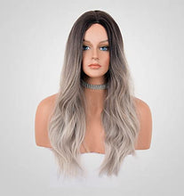 Load image into Gallery viewer, Wavy Silver Platinum Grey Mixed Wig Wig Store 
