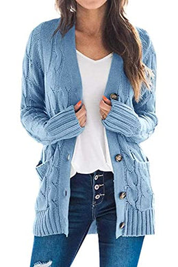 Long Sleeve Cable Knit Sweater Womens Clothes Sale