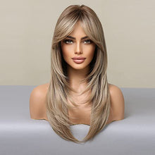 Load image into Gallery viewer, Long Layered Ash Grey Blonde Wig Wig Store 
