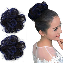 Load image into Gallery viewer, Highlighted Synthetic Hair Messy Bun Extensions 2pcs set Wig Store
