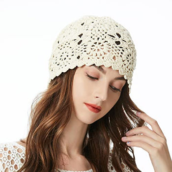 Cotton Crochet Slouchy Beanie Hat Wig Store 