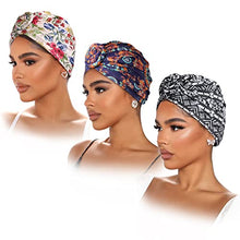 Load image into Gallery viewer, Pre-Tied Head Wraps Knot Beanie Turbans 3pcs set Wig Store
