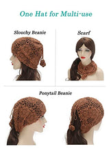 Load image into Gallery viewer, Cotton Crochet Slouchy Beanie Hat Wig Store 
