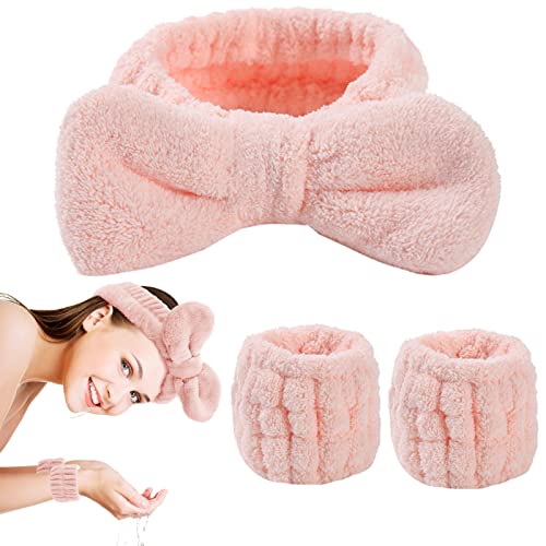 3 Pcs Spa Headband Wrist Washband Set Wig Store All Products