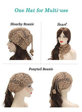 Load image into Gallery viewer, Cotton Crochet Slouchy Beanie Hat Wig Store 
