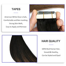 Load image into Gallery viewer, Human Hair Tape in Extensions Ombre Baylage Hair 14 Inch Tape in Extensions Wig Store
