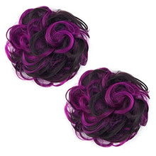 Load image into Gallery viewer, Highlighted Synthetic Hair Messy Bun Extensions 2pcs set Wig Store
