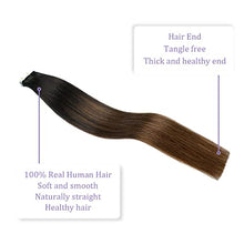 Load image into Gallery viewer, Human Hair Tape in Extensions Ombre Baylage Hair 14 Inch Tape in Extensions Wig Store
