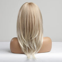Load image into Gallery viewer, Medium length layered heat resistant wig with bangs Wig Store
