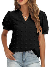 Load image into Gallery viewer, V Neck Puff Short Sleeve Ladies Top Womens Clothes Sale
