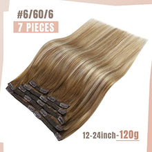 Load image into Gallery viewer, Human Hair Clip in Hair Extensions -7 Pcs set Wig Store
