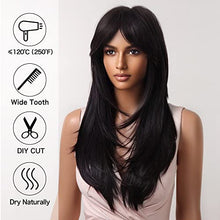 Load image into Gallery viewer, Straight Long Black Layered Wig Wig Store 
