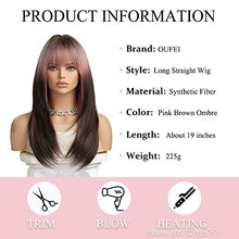 Load image into Gallery viewer, Brown Pink Blend Layered Heat Resistant Wig Wig Store 
