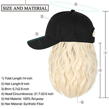 Load image into Gallery viewer, Baseball Cap Hair with 14 Inch Wavy Hair Wig Store
