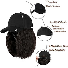 Load image into Gallery viewer, Baseball Cap Hair with 14 Inch Wavy Hair Wig Store
