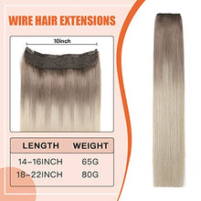 Load image into Gallery viewer, 22 Inch Ombre Human Hair Wire Halo Hair Extension Wig Store
