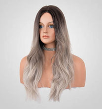 Load image into Gallery viewer, Wavy Silver Platinum Grey Mixed Wig Wig Store 
