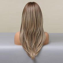 Load image into Gallery viewer, Long Layered Ash Grey Blonde Wig Wig Store 
